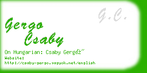 gergo csaby business card